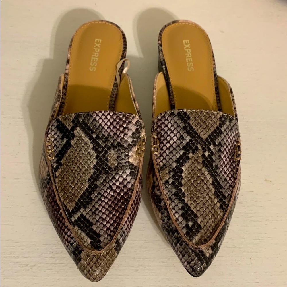 Express snake skin shoes